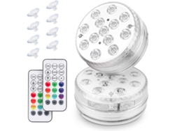Luz de acuario impermeable de 7 cm - Modelo magnético con 13 LED, incluye control remoto de 21 teclas RNEMITERY