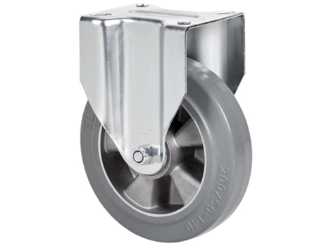 Rueda fija 4mm 17zvr160-degb aluminio-goma gris elastica eje bolas ALEX