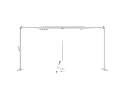 Arco de boda, diseño independiente, fondo personalizable, plateado, tamaño XL OEM