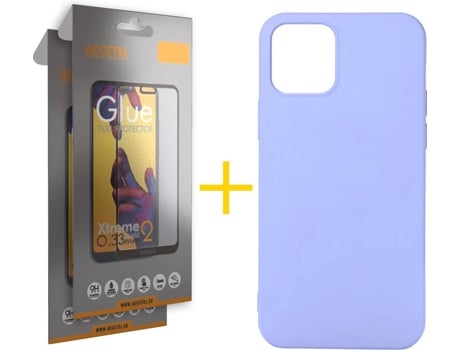 Kit Funda + 2 Protectores de Pantalla Apple iPhone 11 SKYHE Full Liso (Morado)