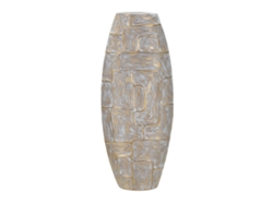Florero Eclips Torre Cm 24x11,5x59,5 Unico / Oro, Blanco