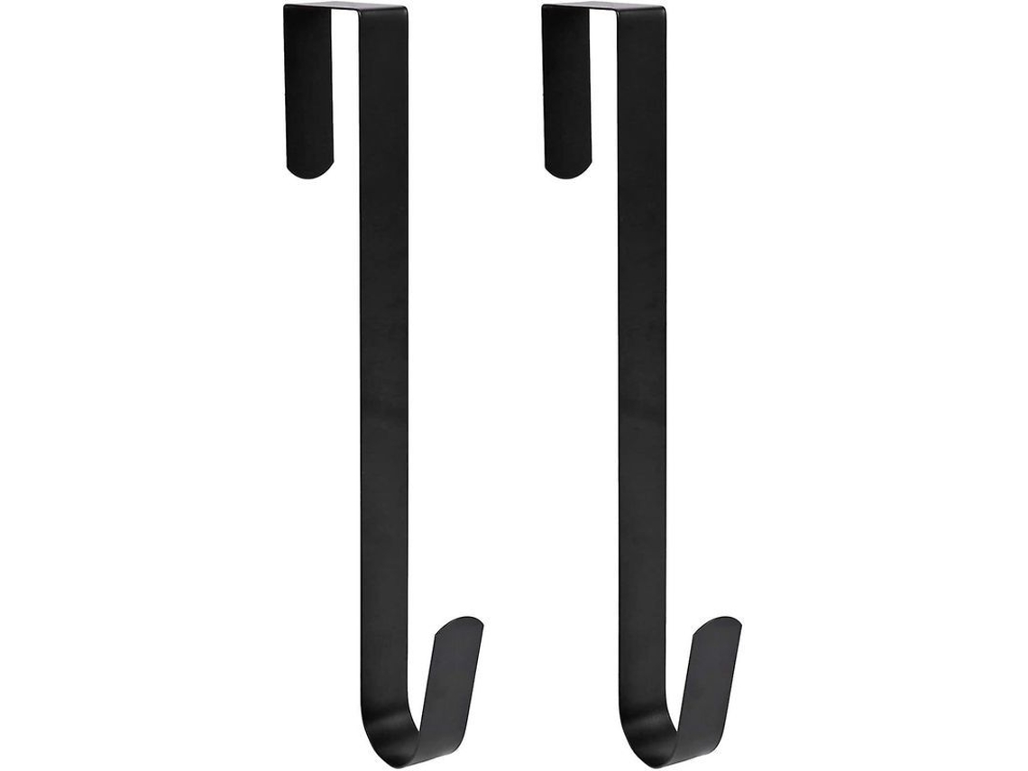 2026-gancho De Corona De Otoño Para Puerta Delantera 15" De Acero Metálico Para Navidad Y Fiestas, Negro