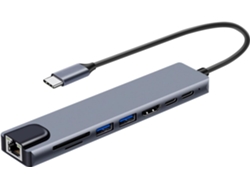 Estación De Acoplamiento Usb-c De 100 W Para Hdtv 4k Con Pd Y Gigabit Ethernet, Adaptador Para Portátil