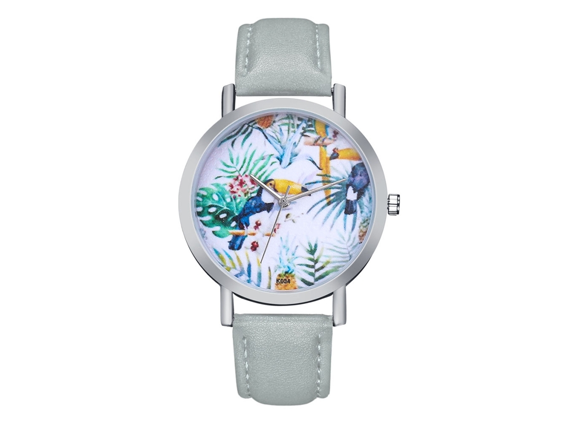 Reloj De Pulsera Analógico De Aleación Gris Para Mujer Con Movimiento De Cuarzo.