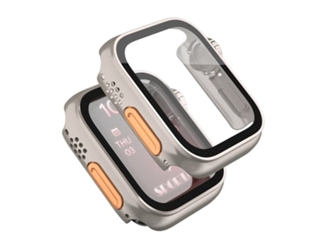 Capa para PC com protetor de tela para Apple Watch Series 4/5/6, 40 mm Oro