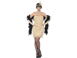 Disfraz de Mujer DISFRAZZES Cabaretera Dorado Corto De Los Años 20 (Talla: S)