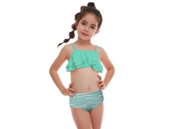 2026-traje De Baño Para Niñas Con Blusa Corta Y Calzoncillos Volantes Verano Ropa De Playa