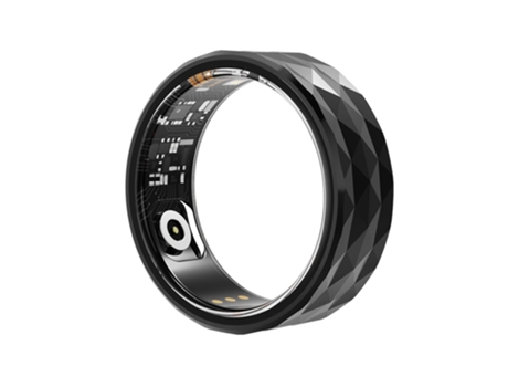 Smart Ring Fitness Tracker Conexión inalámbrica Carga USB Varios tamaños para Hombres y Mujeres Negro 18# CHRONUS