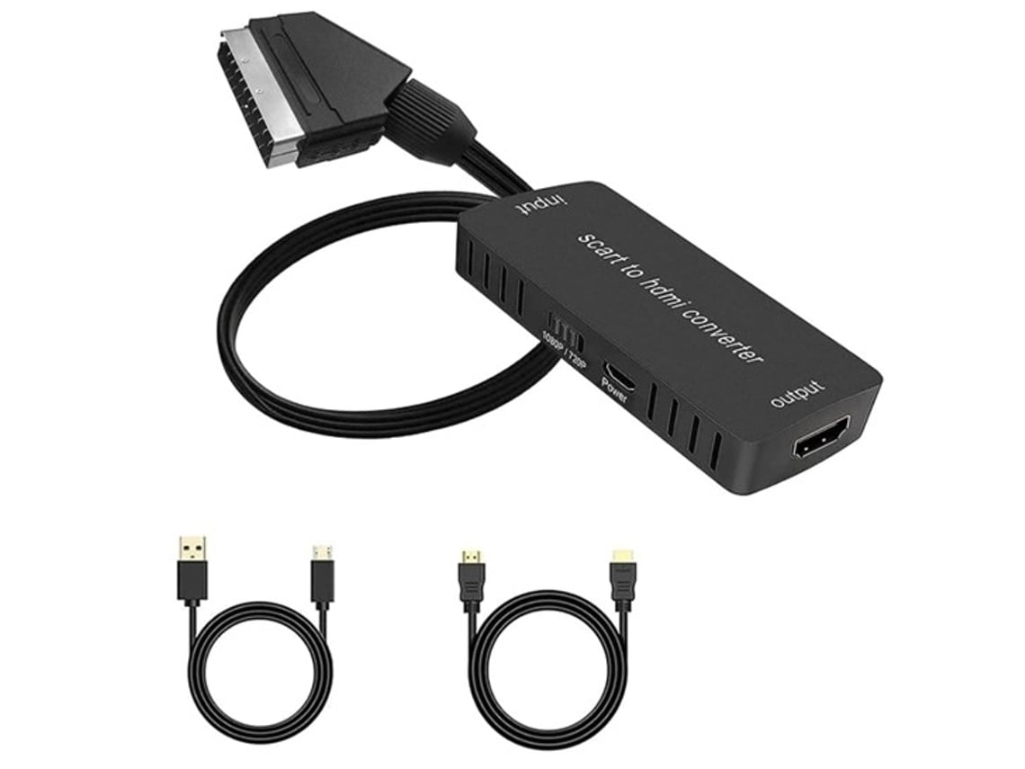 Convertidor De Scart A Hdmi Con Cable Hdmi Hdmi1206-y4 Negro*