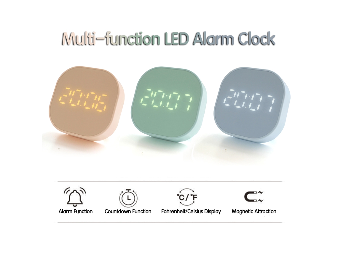 Reloj Despertador Digital Multifuncional Con Temporizador De Cuenta Regresiva, Indicador De Temperatura Y Alarma Para Cocina Y Dormitorio.