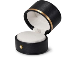 2026-caja De Anillo De Cuero Para Compromiso Boda Joyería Caja Regalo Multifuncional Negro