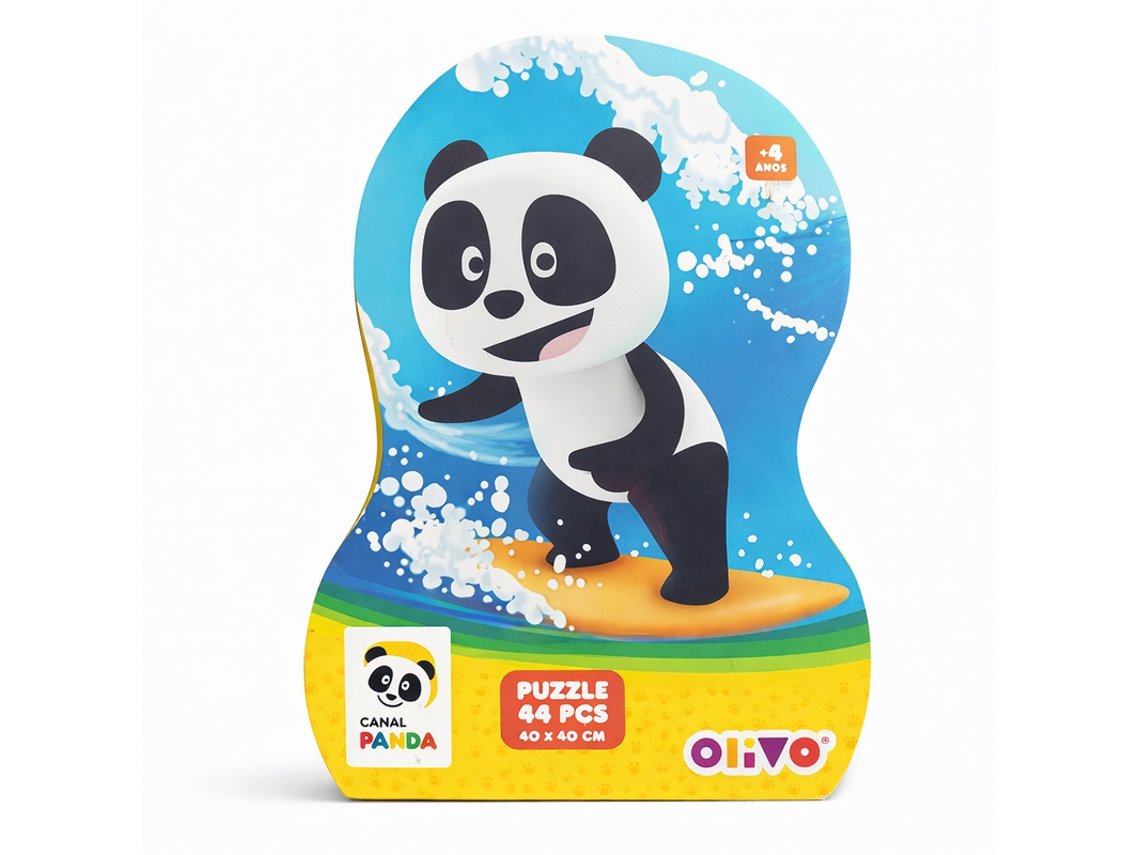 Puzzle Panda No Fundo Do Mar - 44 Peças Olivo 78 Multicores