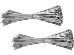 200 Bridas Metálicas Autoblocantes De Acero Inoxidable, Sujetadores Resistentes Para Cables.