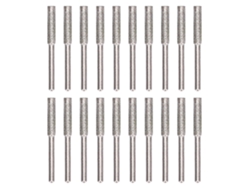 Juego De 20 Piezas Para Afilar Motosierras Con Cabezal De Fresa Giratoria De 4,8 Mm, Color Plata.