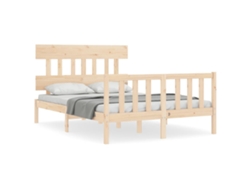 Maison Exclusive - Estructura De Cama Sin Colchón Madera De Pino Blanca 140x200 Cm