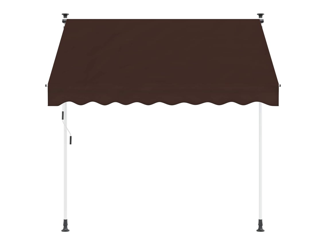 Maison Exclusive - Toldo Retráctil Manual Marrón 150 Cm