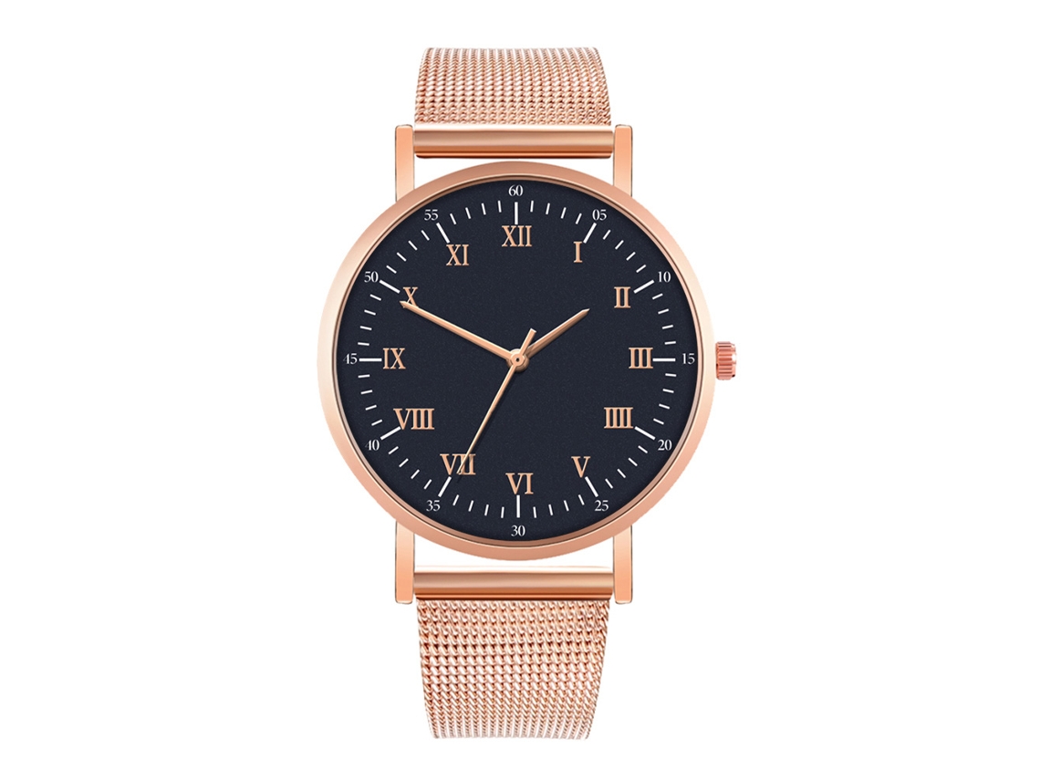 Reloj De Moda Para Hombre Y Mujer, Correa De Malla, Esfera Redonda, Cuarzo, Para Parejas.