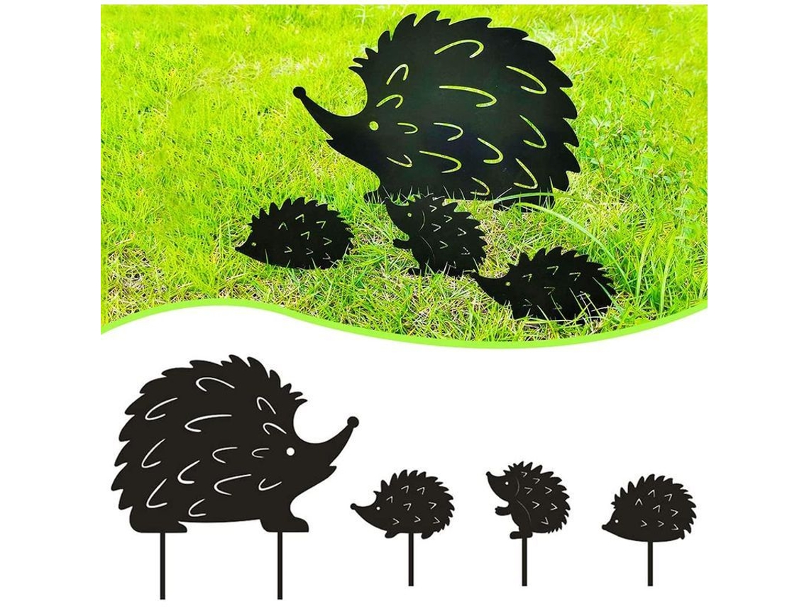 2026-4pcs Decoraciones De Jardín De Metal Siluetas Animales Para Patio Y Cesped Resistente Al Agua