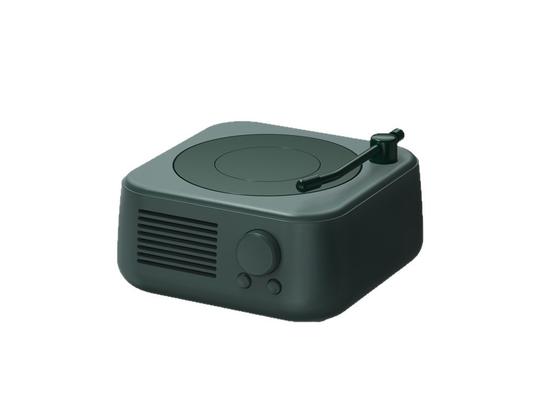 Altavoz portátil Bluetooth retro Gertiz X17 compatible con Bluetooth, entrada auxiliar y tarjeta TF para decoración del hogar y regalos de cumpleaños, color verde.