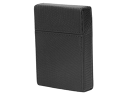 Estuche Portátil De Poliuretano Negro Con Estampado De Lagarto Para Cigarrillos, Para Hombre, Con Capacidad Para 20 Cigarrillos Medianos.