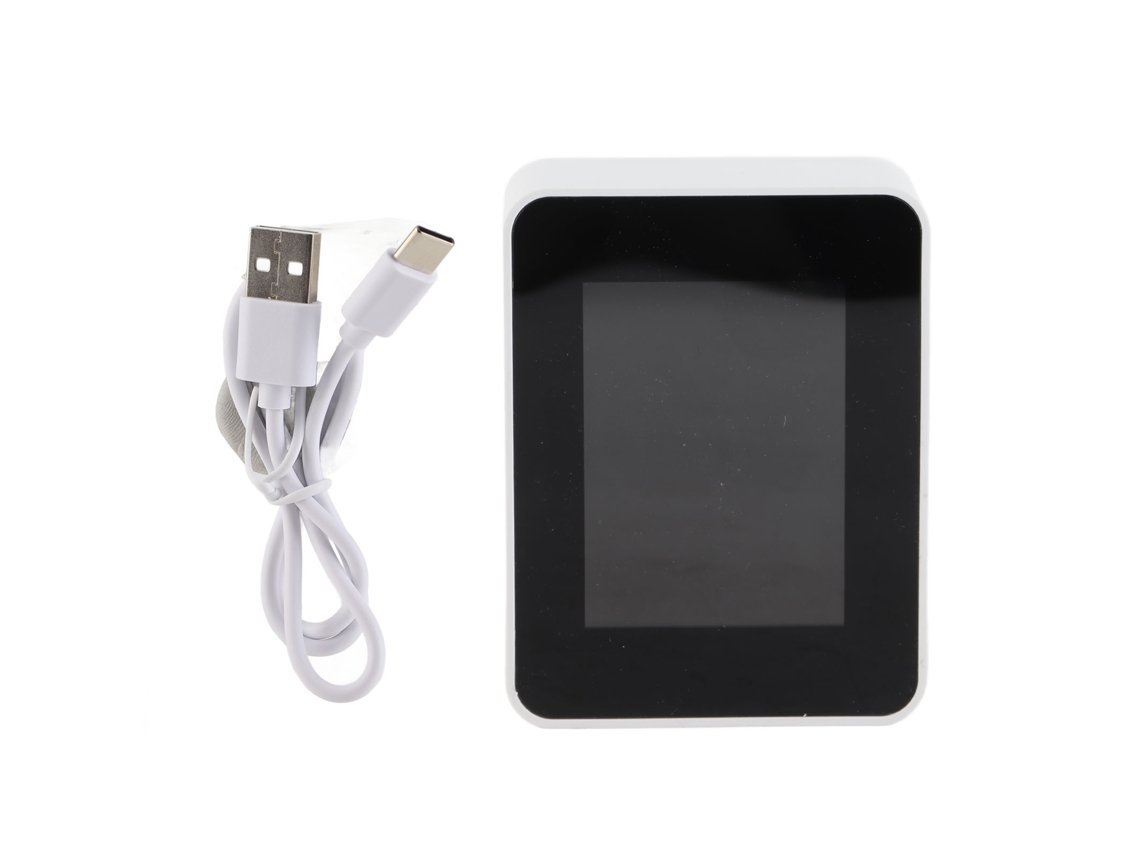 Detector De Co2 2co1t Con Pantalla Lcd, Monitor De Temperatura Y Humedad, Alarma, Portátil Para El Hogar Y La Oficina, Blanco.