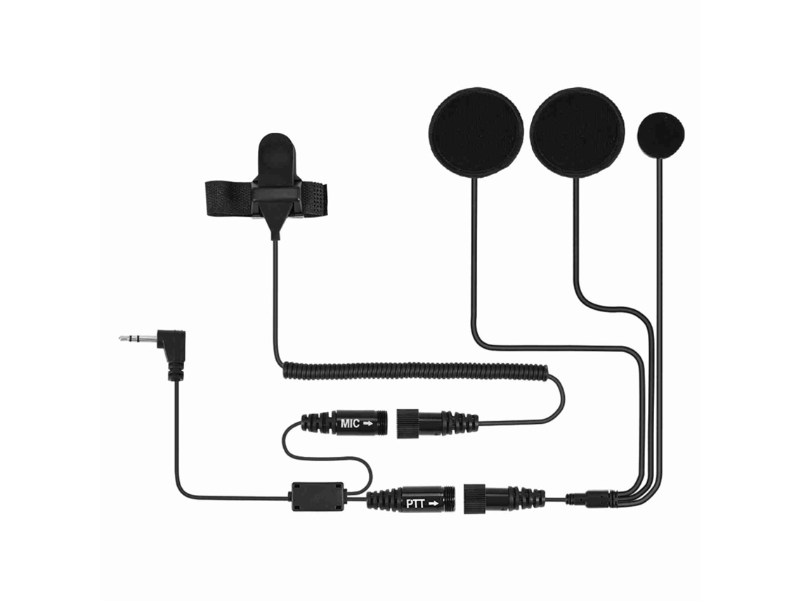 Auriculares para motocicleta con micrófono PTT para radio Motorola