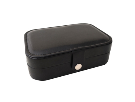 Guarda-joias 16x11x5 cm couro PU Negro