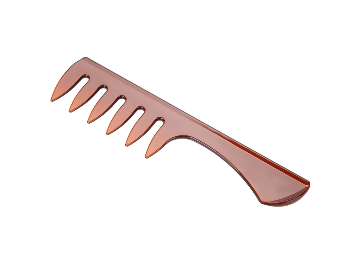 Peine De Cabello Y Barba Aceite Peine Redondo Portátil Peine De Bolsillo Marrón