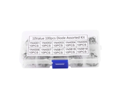 Kit De Diodos Retificadores 10 Valores 100pcs 1n4001-1n4007 1n5817-1n5819 Com Caixa