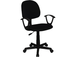 Silla de Oficina Operativa MITSAI Estocolmo Negra (Brazos Fijos - Malla)