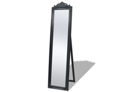 Espejo de suelo estilo barroco, 160 x 40 cm, negro, DKD HOME DECOR