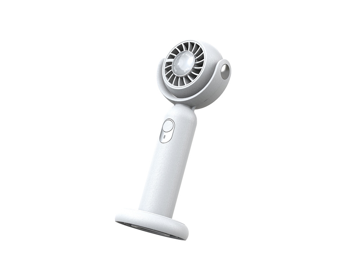 Ventilador portátil de mano, recargable por USB, modelo mini (blanco) Czhhmart