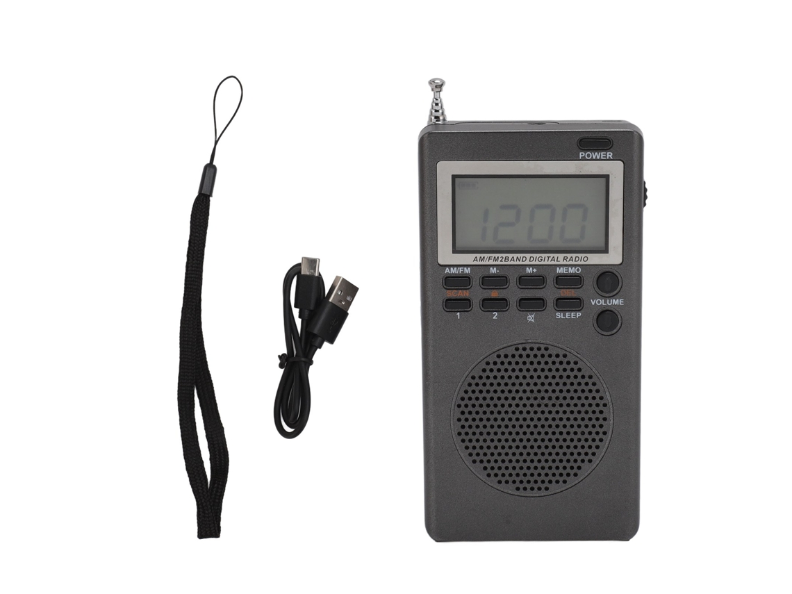Rádio Digital Portátil Am Fm De Duas Bandas Com Alta Sensibilidade E Baixo Consumo De Energia Bateria Operado