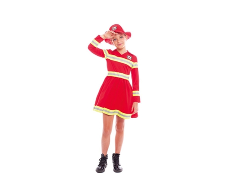 Disfraz de Niña PARTILANDIA bombero rojo y amarillo (Tam.: 10-12 anos)