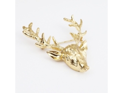 Broche De Asta De Alce De Estilo Retro, Collar Con Broche Dorado Navideño, Joyería, Regalos Para Hombres Y Mujeres.