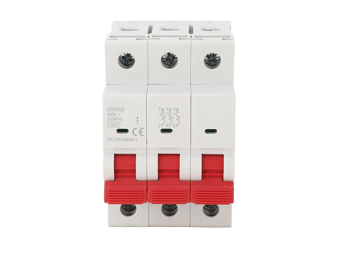 Disjuntor miniatura Veloriskku 3p 63a 6ka com proteção contra sobrecarga e curto-circuito para uso industrial, comercial e residencial.