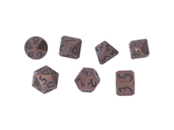 Juego De 7 Dados Poliédricos De Metal Con Números Grandes Para Juegos De Mesa.