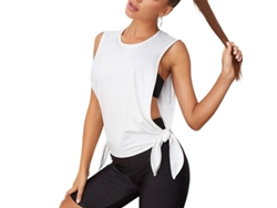 2026-top Deportivo Sin Mangas Para Yoga Mujer Con Tirantes Y Apertura Lateral Slim Fit