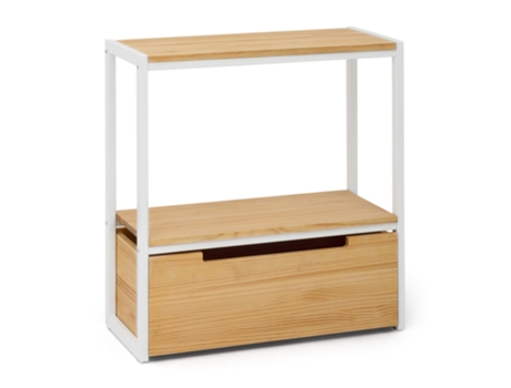 Consola BOX FURNITURE iCub ECO (Blanco - Madera y Acero - 70 x 32 x 75 cm)