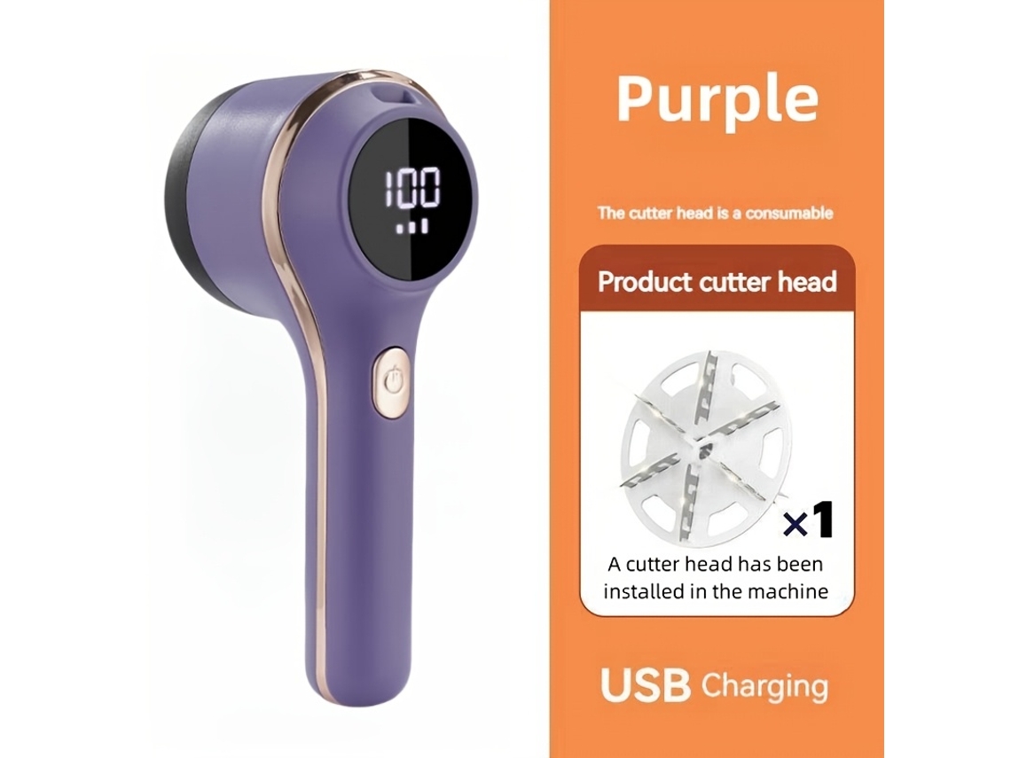 Afeitadora Eléctrica Para Tejidos Con Eliminador De Pelusas Y Bolitas 3 Velocidades - Depiladora Portátil Usb, Hogar, Moderno, Funcional