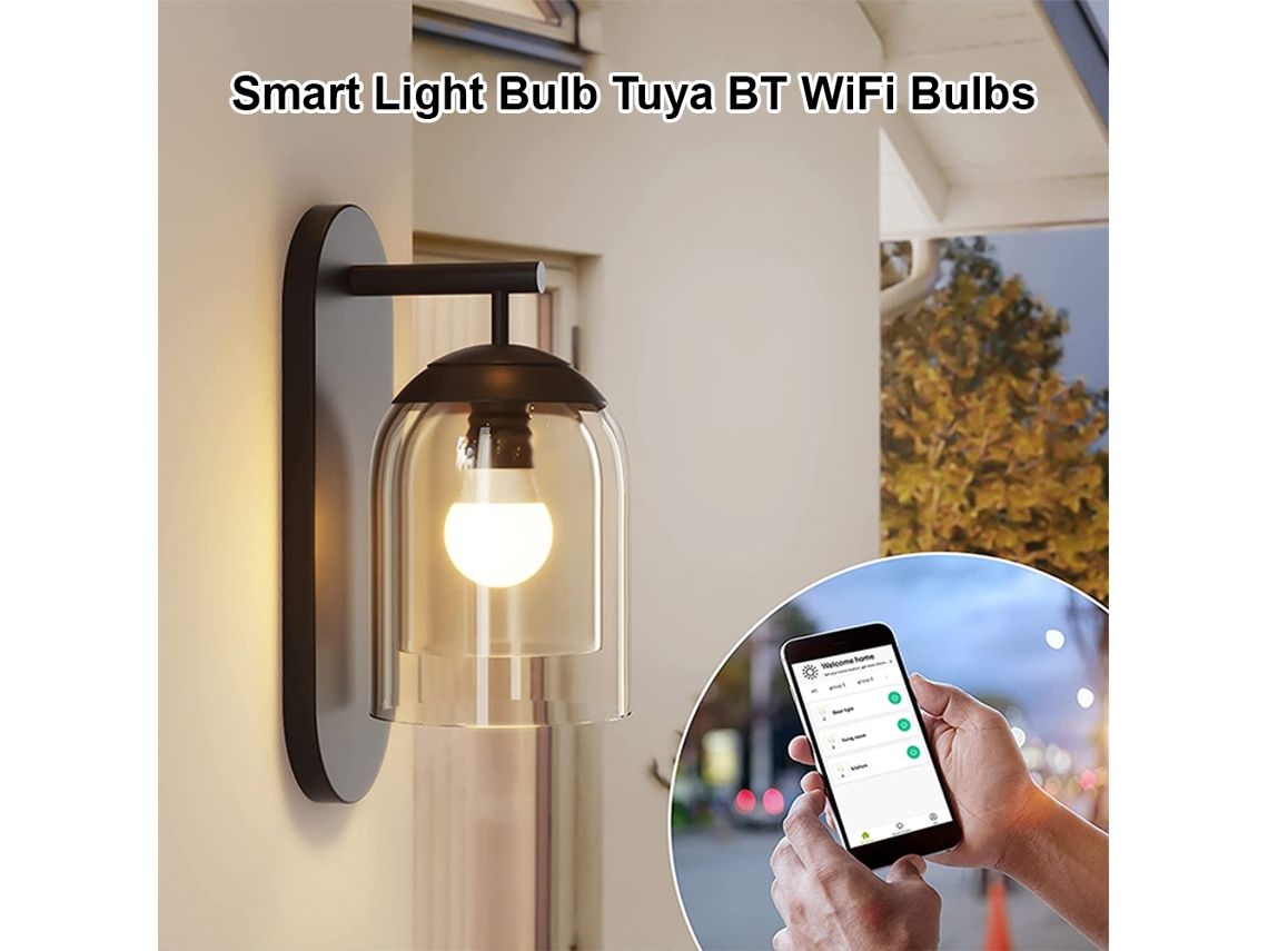 2026-bombilla Led Inteligente Tuya Bt Wifi Cambio De Color Regulable 9w 800lm 2700-6500k E26/e27 Compatible Con Alexa