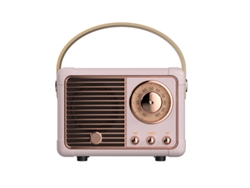 Altavoz Bluetooth Retro Rosa, Manos Libres, Usb/tf/aux, Regalo Para Mujeres/amigos/niñas/niños