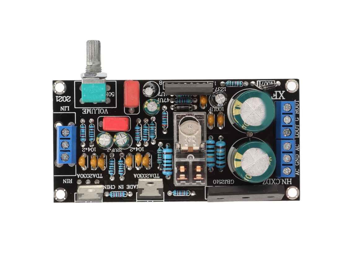 Placa Amplificadora Estéreo De Doble Canal Lm1875t 2.0 Con Control De Volumen Y Módulo De Alimentación