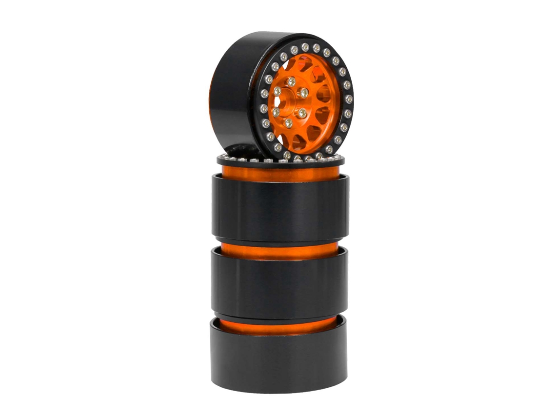 Mali 4 piezas de llantas metálicas Beadlock de 1.9 para coches RC a escala 1/10 Traxxas Axial SCX10 D90 HPI