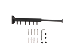 Perchero de pared retráctil de aluminio, sin agujeros, para secar la ropa, para balcón interior, 1 pliegue