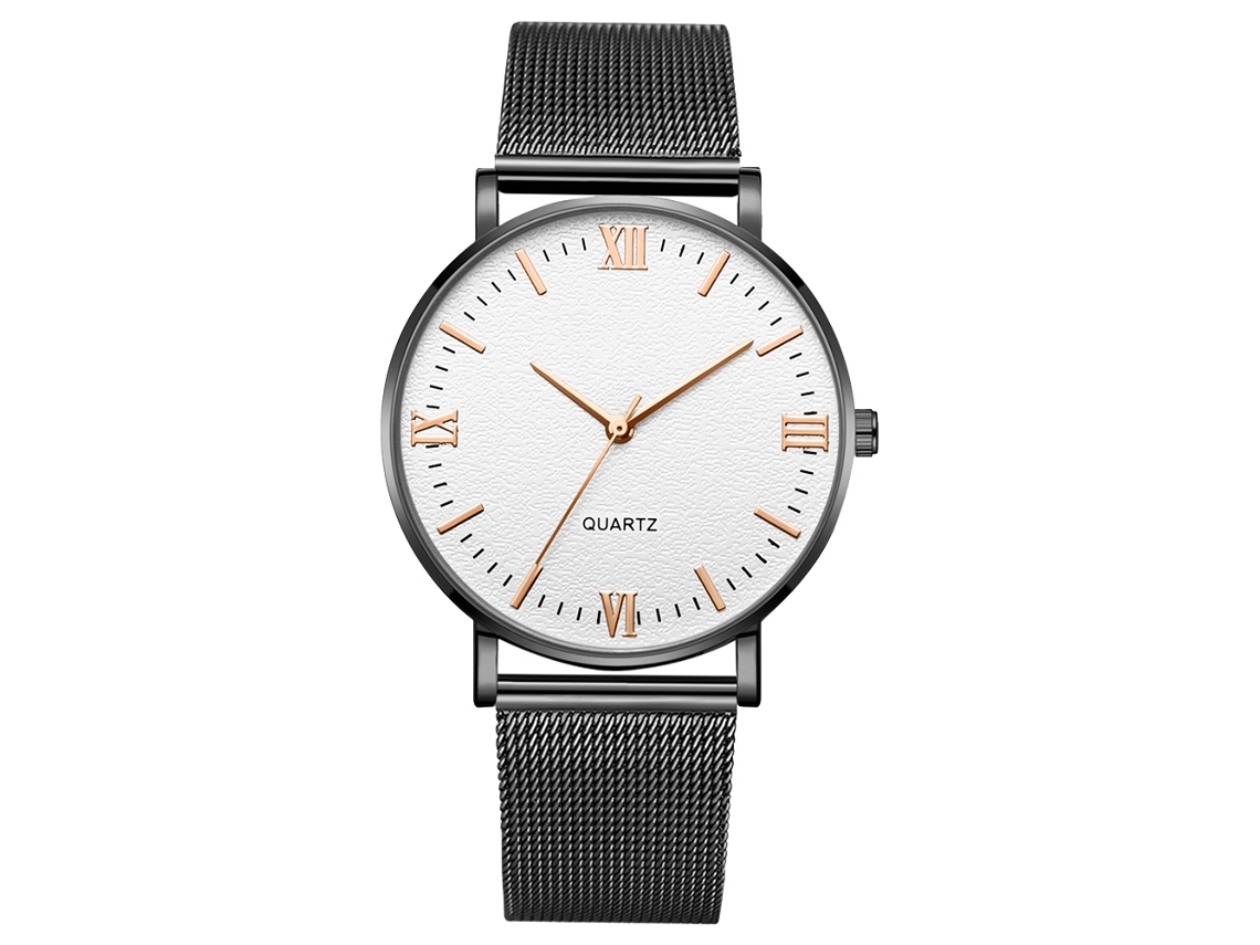 Reloj De Pareja Unisex Zhoulianfa Con Caja De Imitación Madera Y Esfera De Cuarzo Con Efecto Mármol (plateado)