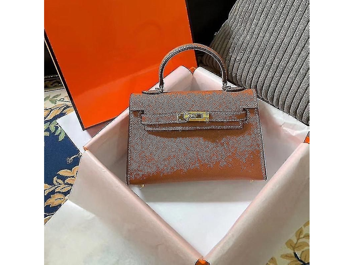 2026-bolso De Cuero Para Mujer Mini Kelly Generación 2 De Hombro Con Cierre Y Hilo De Costura