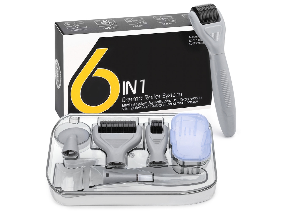 Rodillo De Microagujas 6 En 1 Para Tratamiento Facial (gris) Czhhmart