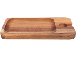 Madera natural con puerta y portavasos integrado