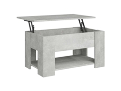 Mesa de centro de madera procesada, gris cemento, MAISON EXCLUSIVE (79x49x41 cm)
